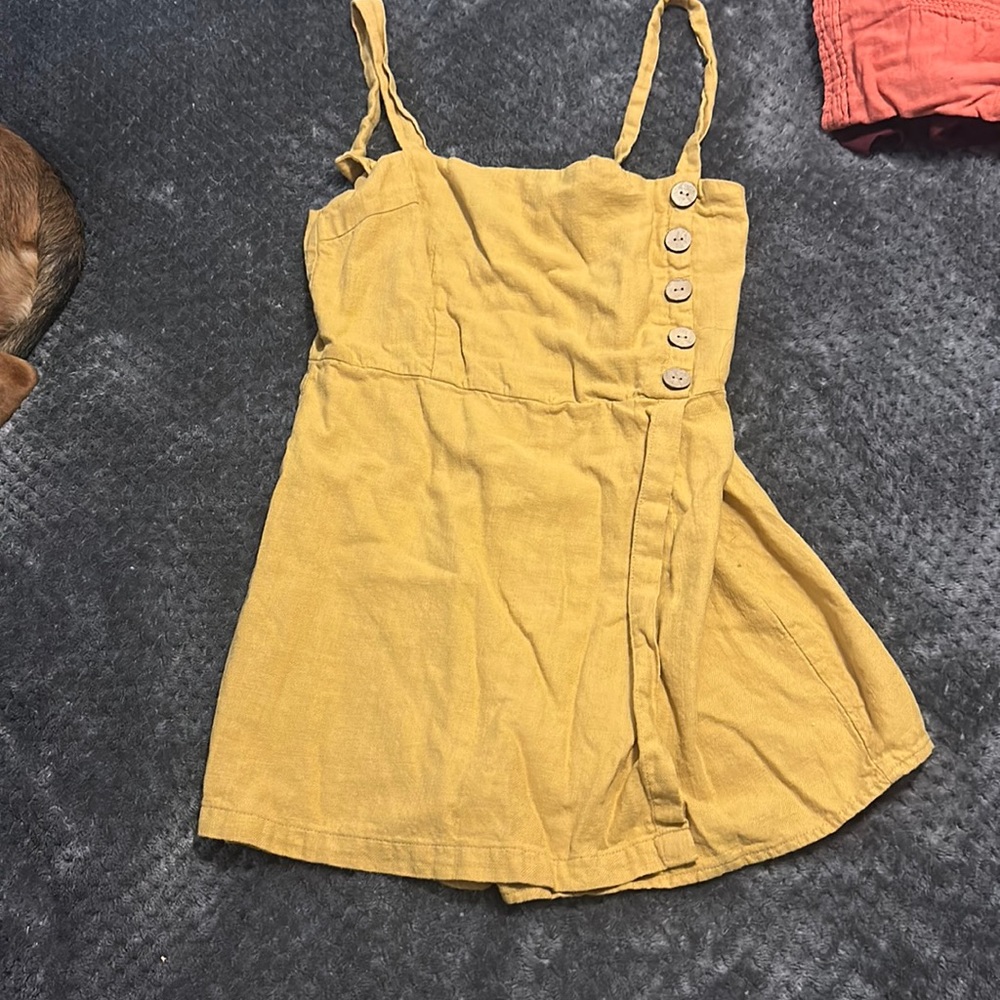 forver 21 yellow romper